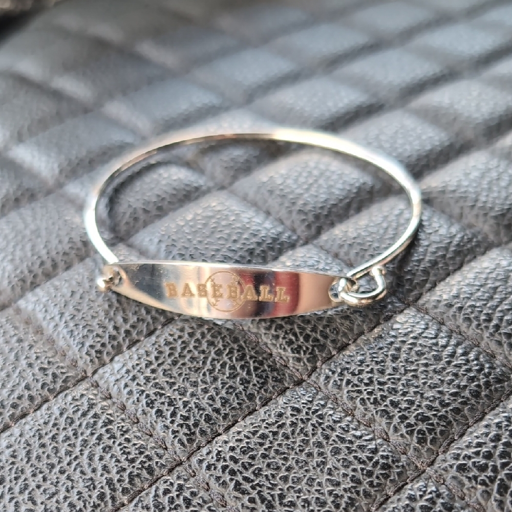 Plunder Silver Baseball Bracelet